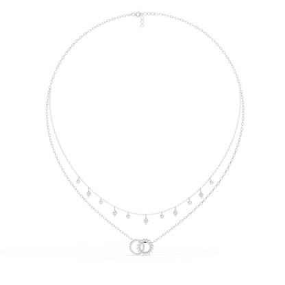 Miranda - Diamond Double Chain Necklace