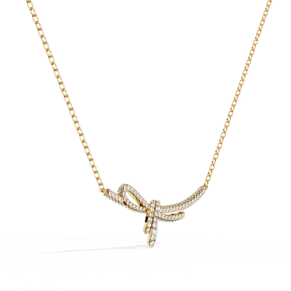 Rakel - Diamond Bow Necklace