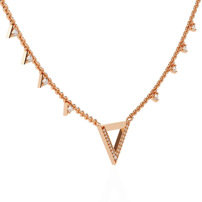 Tria - Diamond Pavé Geometric Necklace