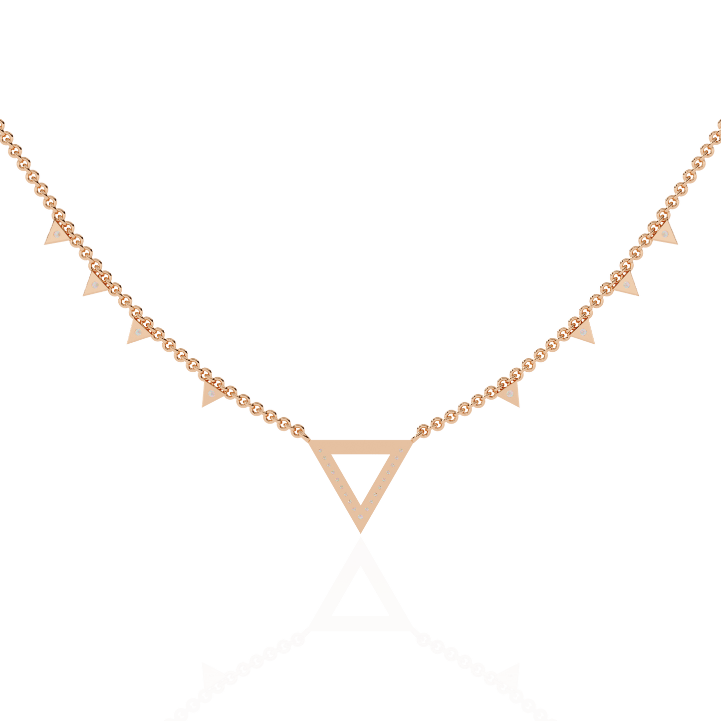 Tria - Diamond Pavé Geometric Necklace