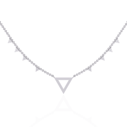 Tria - Diamond Pavé Geometric Necklace
