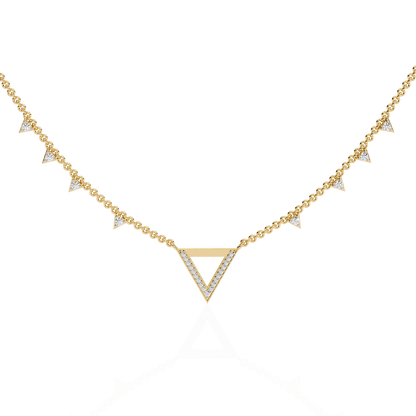 Tria - Diamond Pavé Geometric Necklace