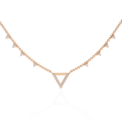 Tria - Diamond Pavé Geometric Necklace