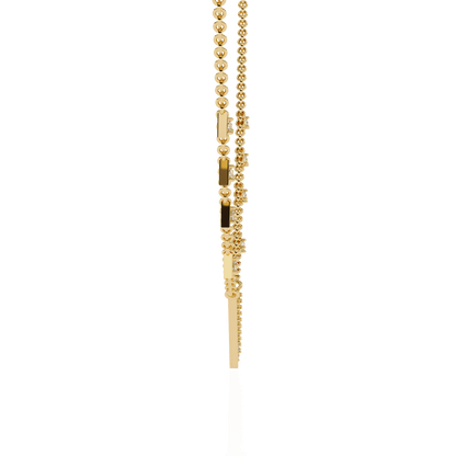 Tria - Diamond Pavé Geometric Necklace