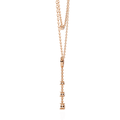 Carat House Dubai Cira double-layer diamond necklace with pave bar and pear drop pendant, featuring sparkling diamonds and elegant design.
