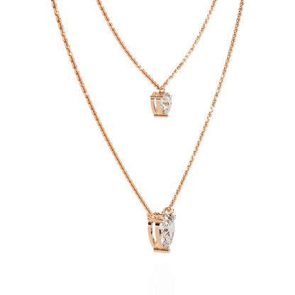 Xarina - Double Pear Diamond Necklace