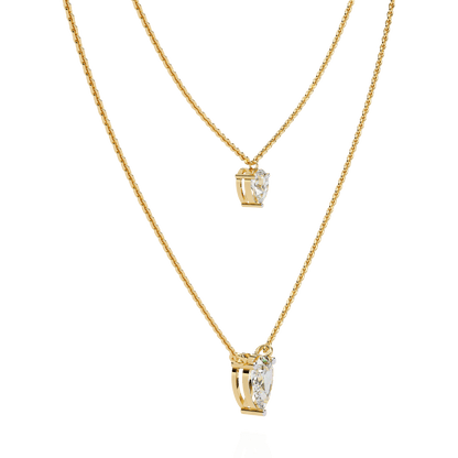 Xarina - Double Pear Diamond Necklace