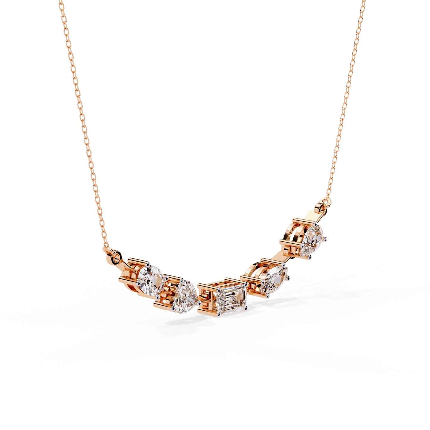 Quinn – Mixed-Cut Certified Diamond Necklace