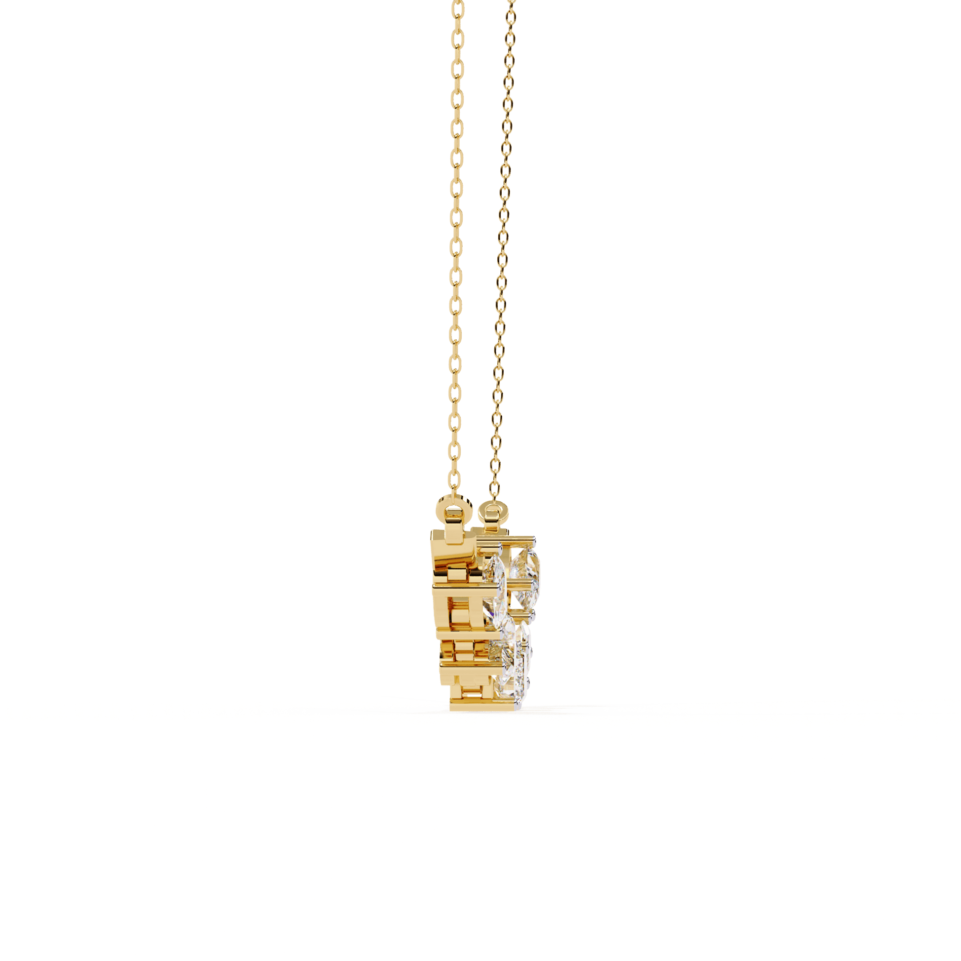 Mixed-cut certified diamond necklace from Carat House Dubai featuring sparkling diamonds and elegant design.