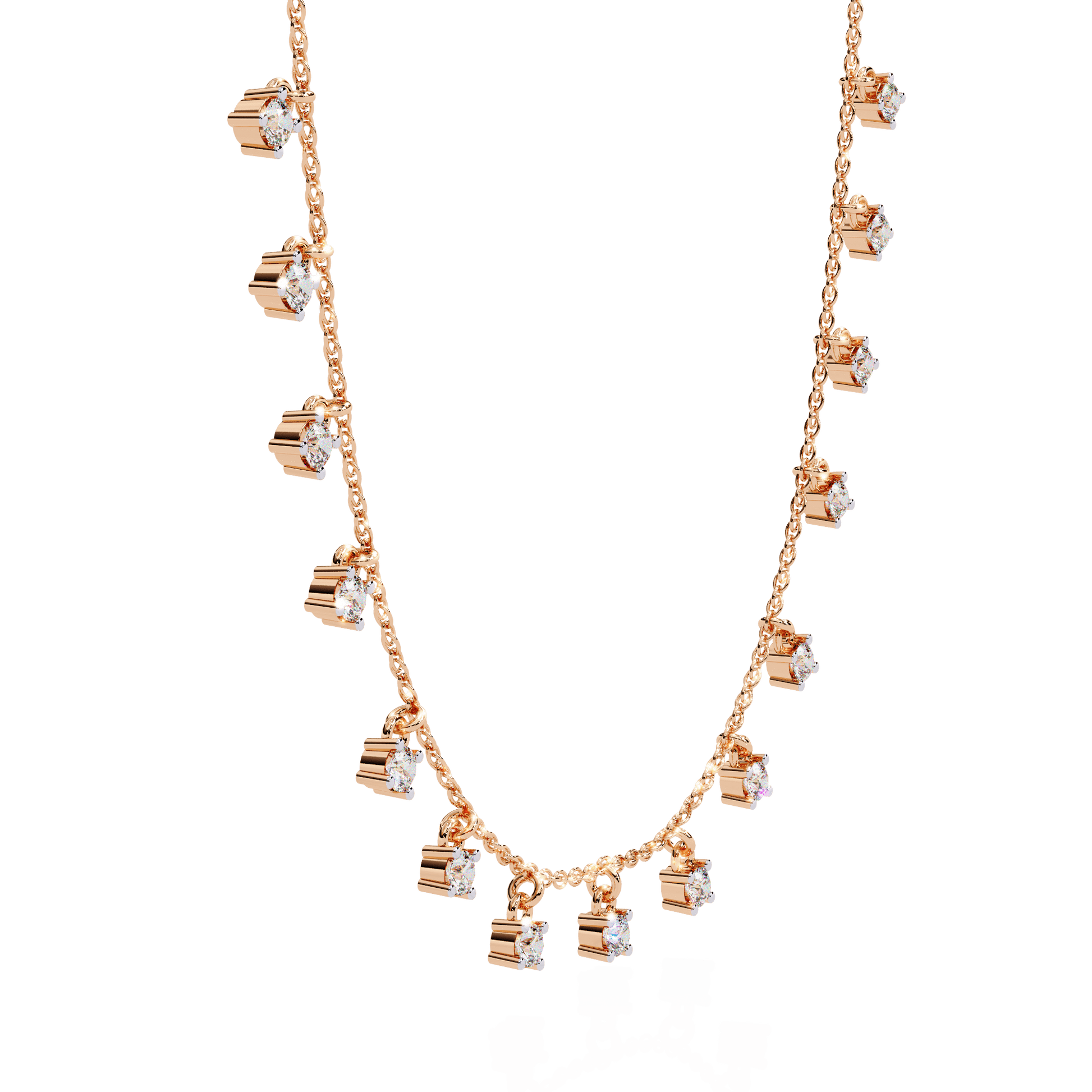 Iridia diamond droplets in motion jewelry by Carat House Dubai, featuring sparkling diamond droplets with a dynamic design.