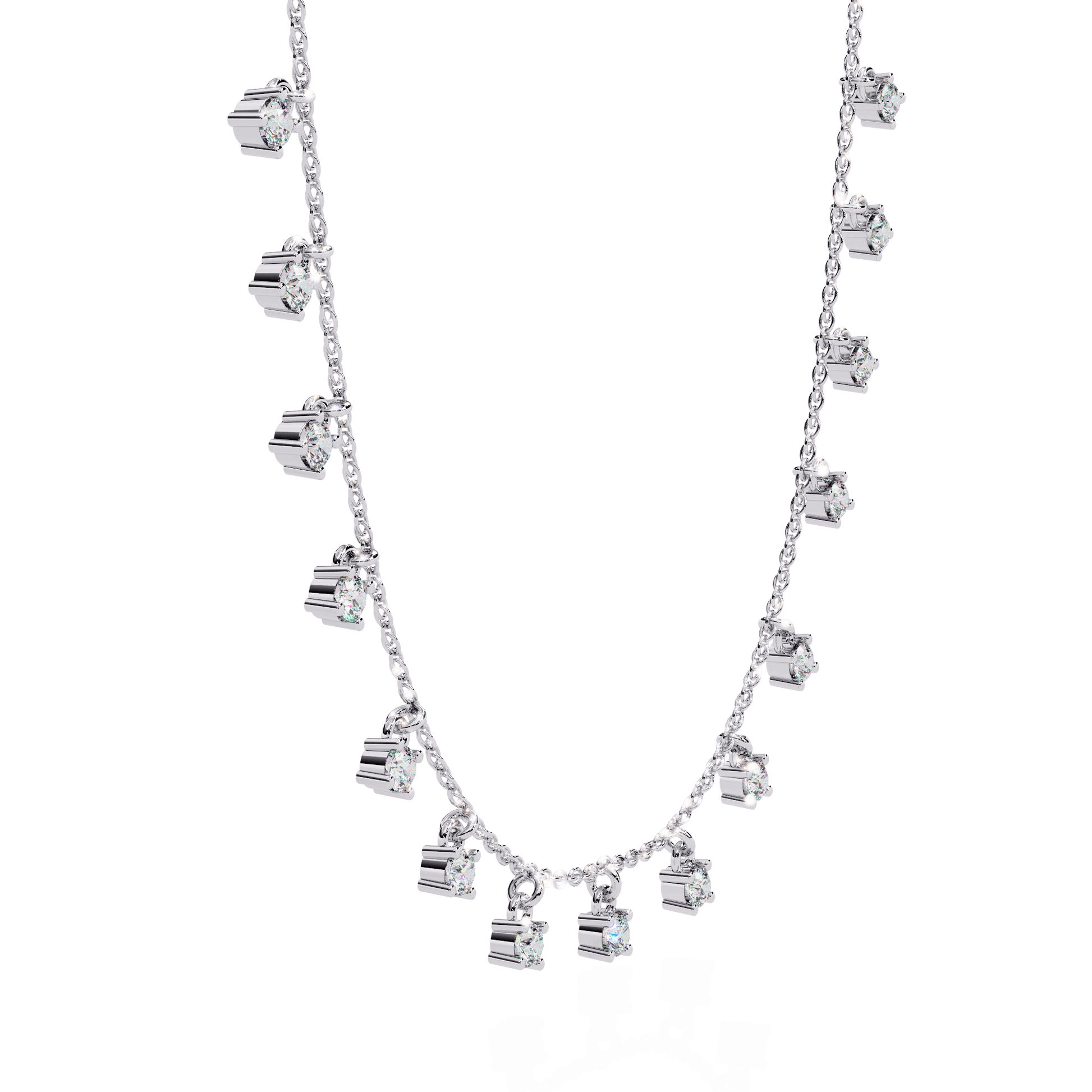 Iridia Diamond Droplets in Motion jewelry by Carat House Dubai, showcasing sparkling diamond droplets with dynamic movement.