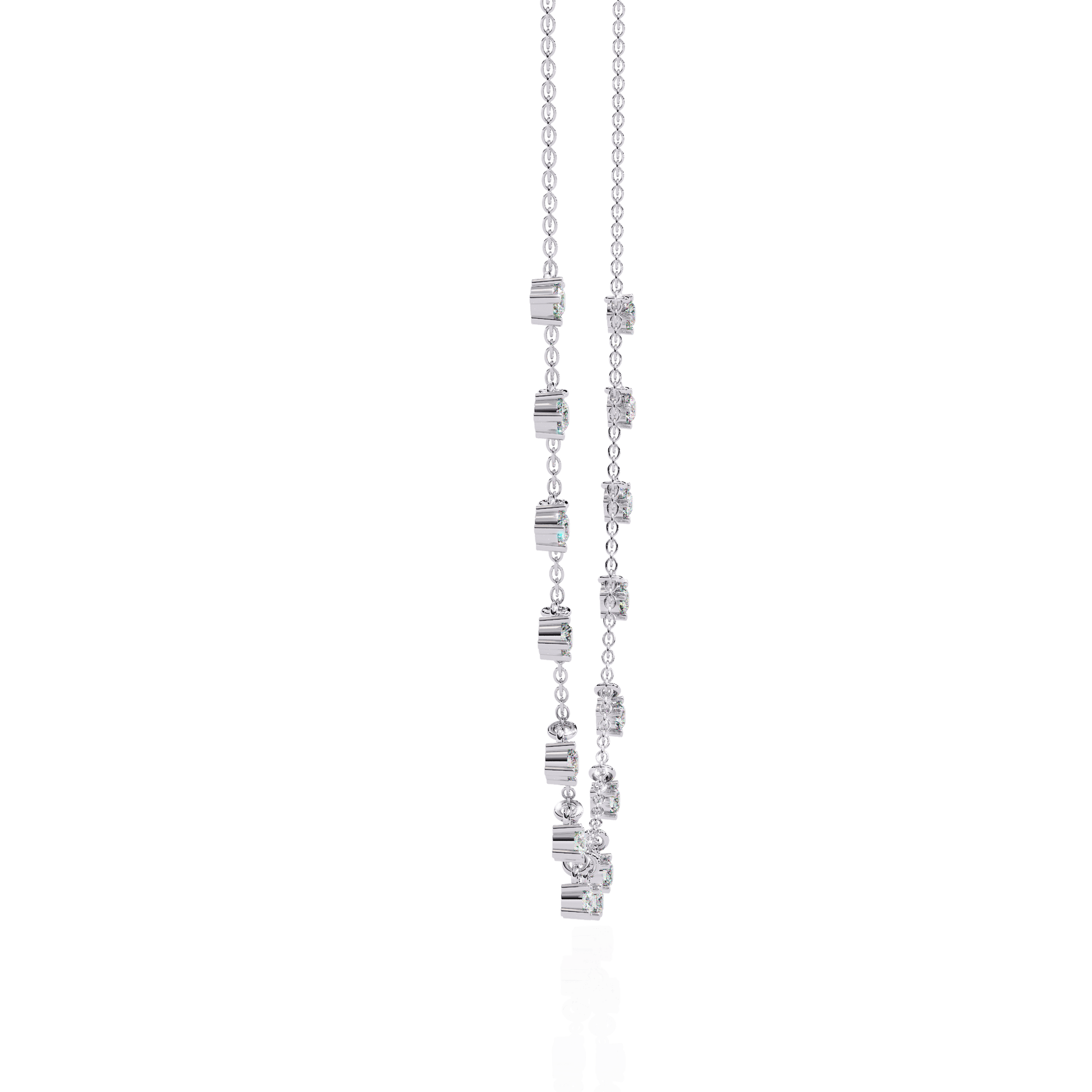 Iridia Diamond Droplets in Motion jewelry from Carat House Dubai, showcasing sparkling diamond droplets in a dynamic design.
