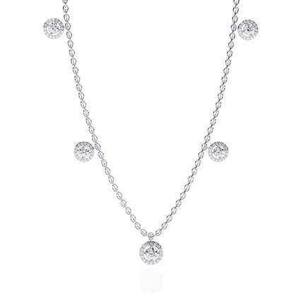Brooke – Floating Halo Drop Necklace