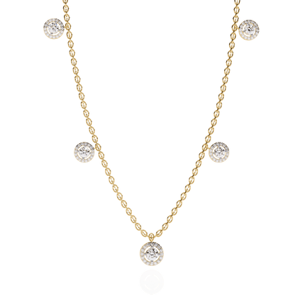Brooke – Floating Halo Drop Necklace
