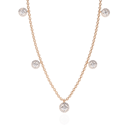 Brooke – Floating Halo Drop Necklace