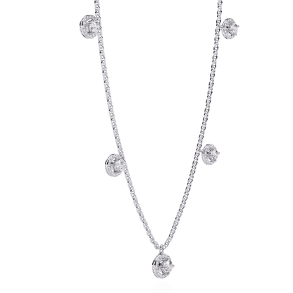 Brooke – Floating Halo Drop Necklace