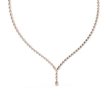 Andromeda – Illusion Pear Drop Tennis Necklace