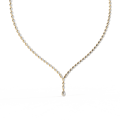 Andromeda – Illusion Pear Drop Tennis Necklace