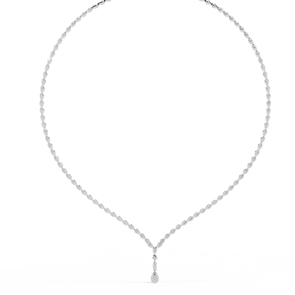 Andromeda – Illusion Pear Drop Tennis Necklace