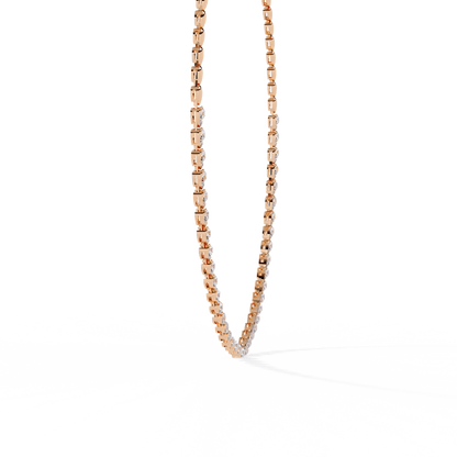 Laurie – Pear Motif Illusion Diamond Necklace