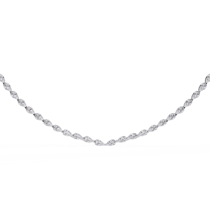 Laurie – Pear Motif Illusion Diamond Necklace