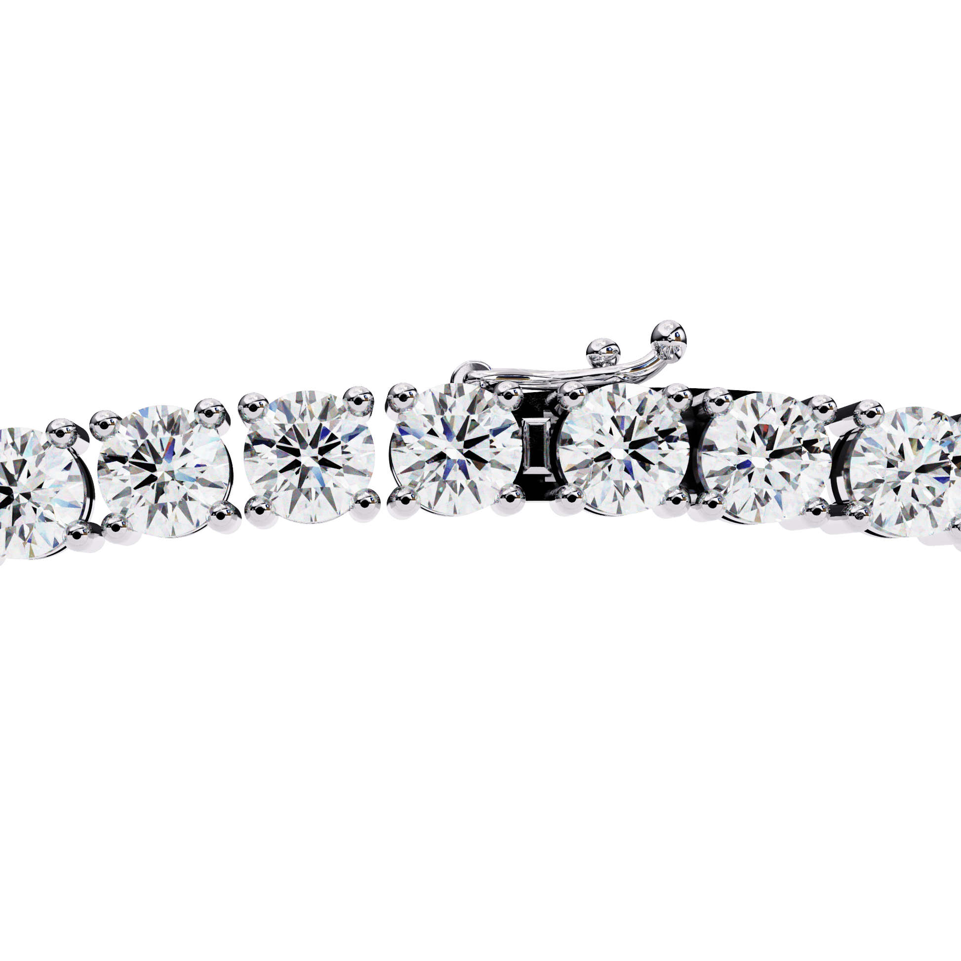 Graduated tennis necklace by Carat House Dubai featuring sparkling diamond-studded design on a delicate chain.