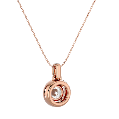 Claire – Round Diamond Halo Pendant