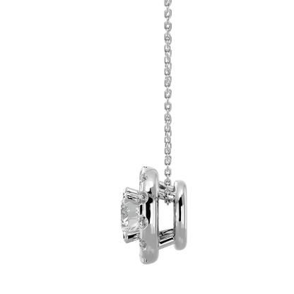 Dalia – Spaced Halo Diamond Pendant