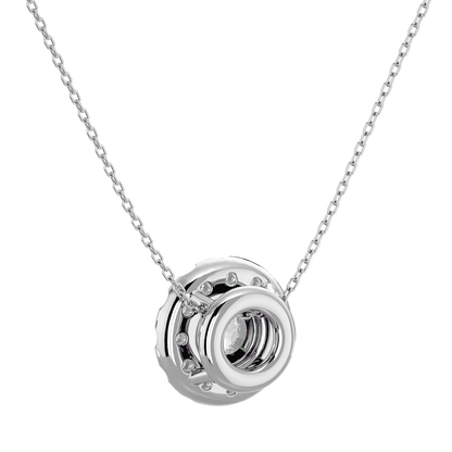 Dalia – Spaced Halo Diamond Pendant