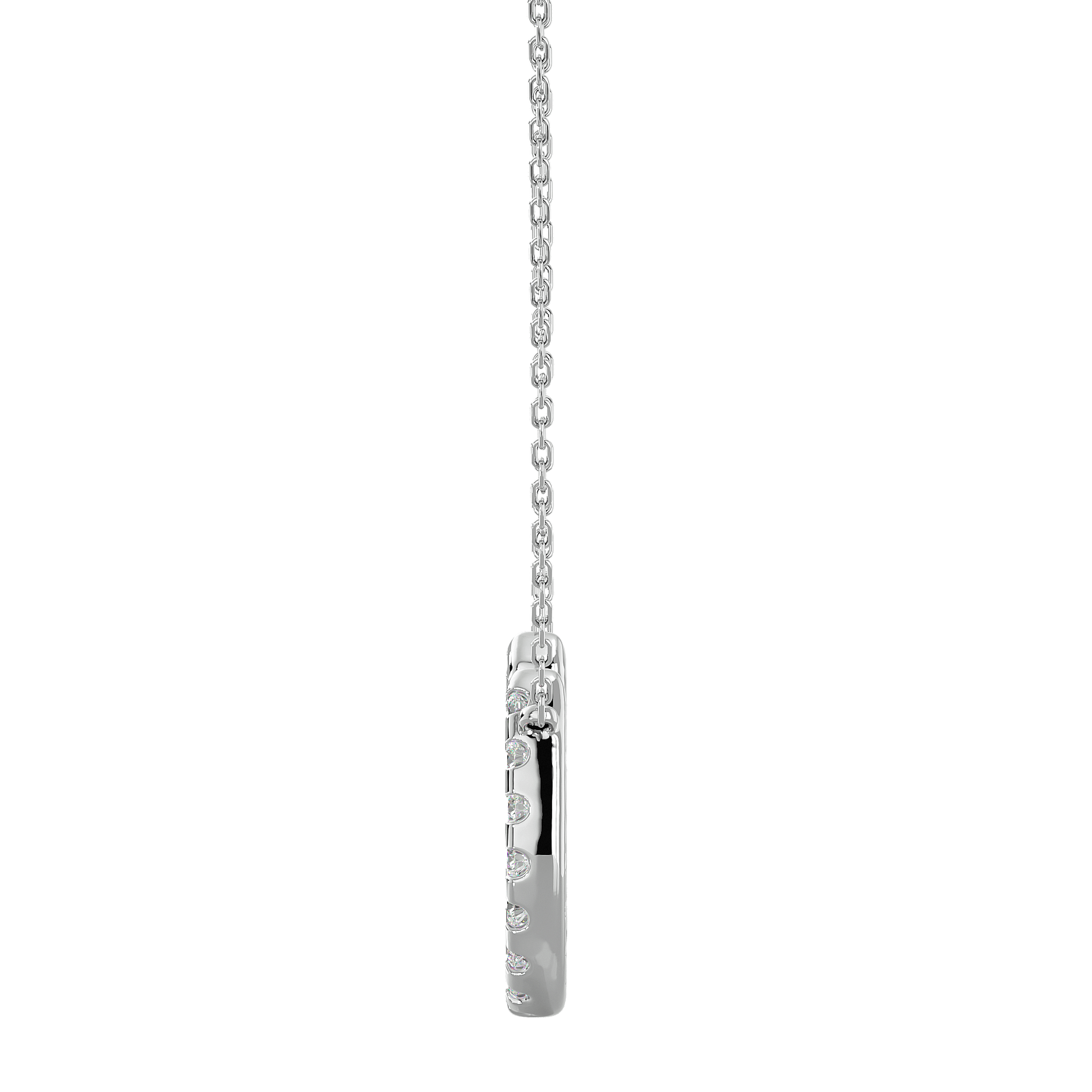Eileen diamond horseshoe pendant by Carat House Dubai featuring sparkling diamonds and polished gold setting.