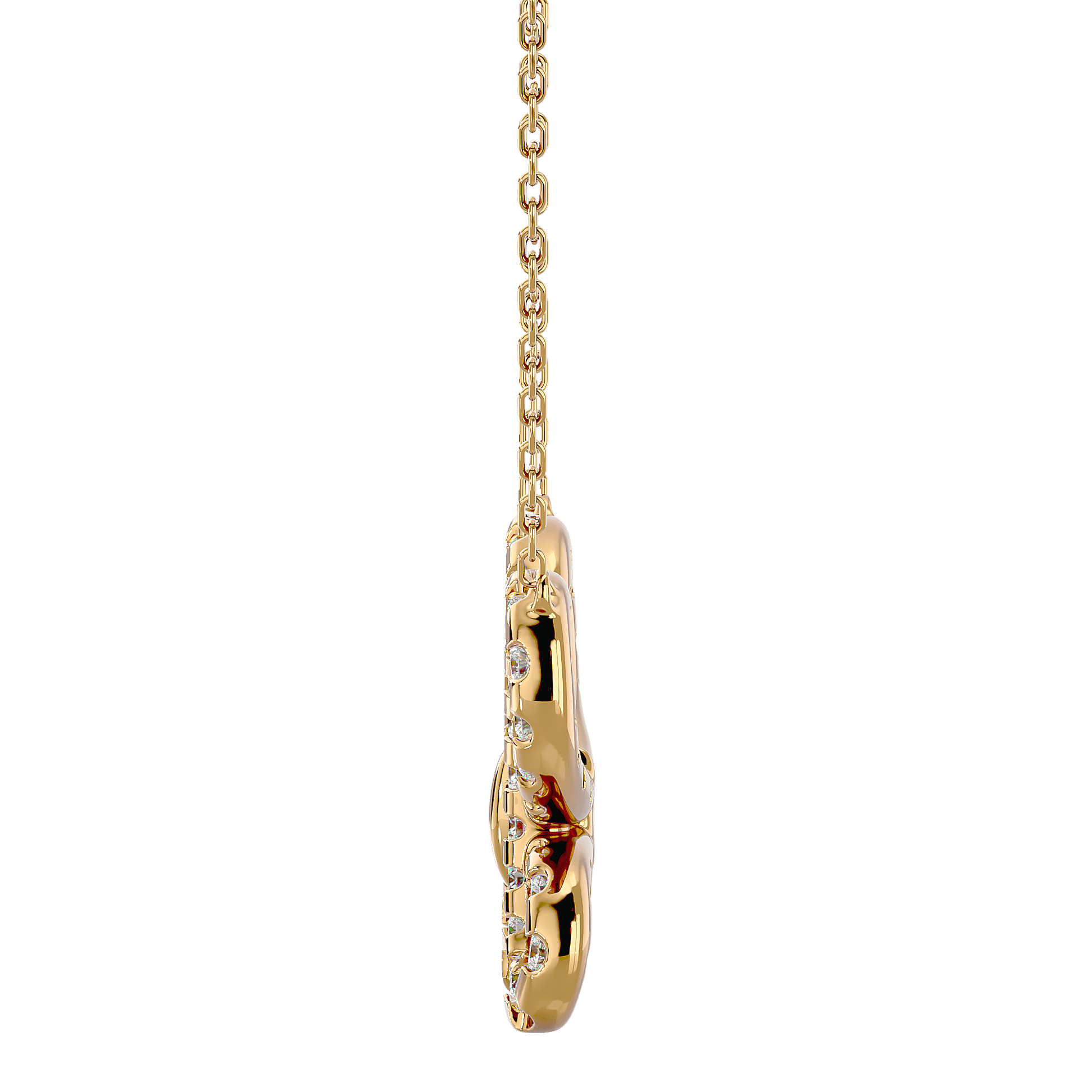 Diamond butterfly pendant from Carat House Dubai featuring a delicate chrysalis design with sparkling gemstones.
