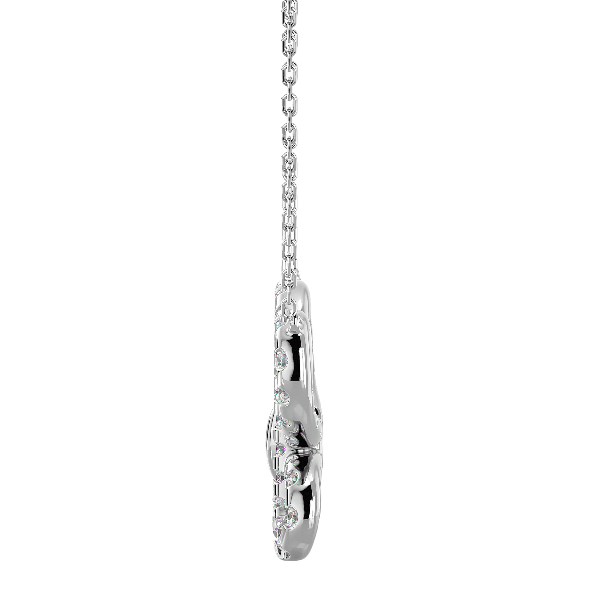 Carat House Dubai Chrysalis diamond butterfly pendant with sparkling gemstones and intricate metalwork on a chain.