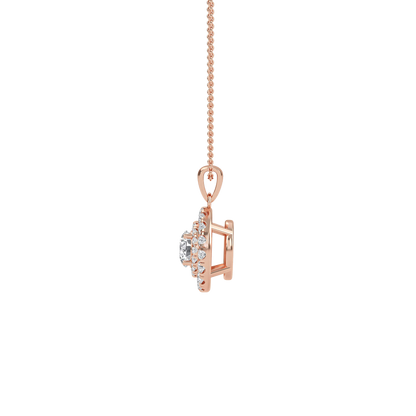 Emily - Round Double Halo Pendant