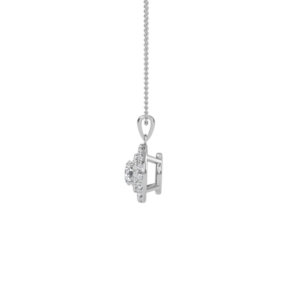 Emily - Round Double Halo Pendant