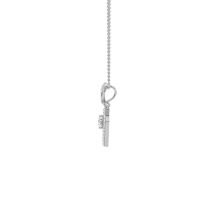 Ida – Solitaire Heart Pendant with Pavé Detailing