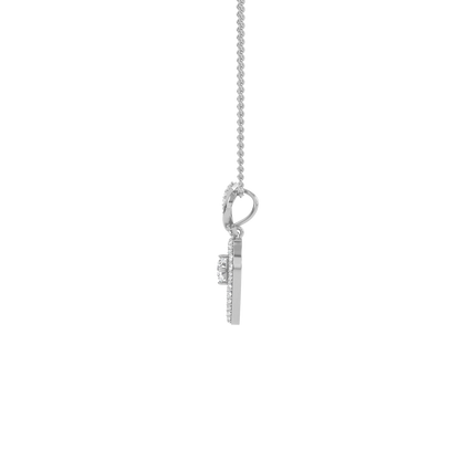 Ida – Solitaire Heart Pendant with Pavé Detailing