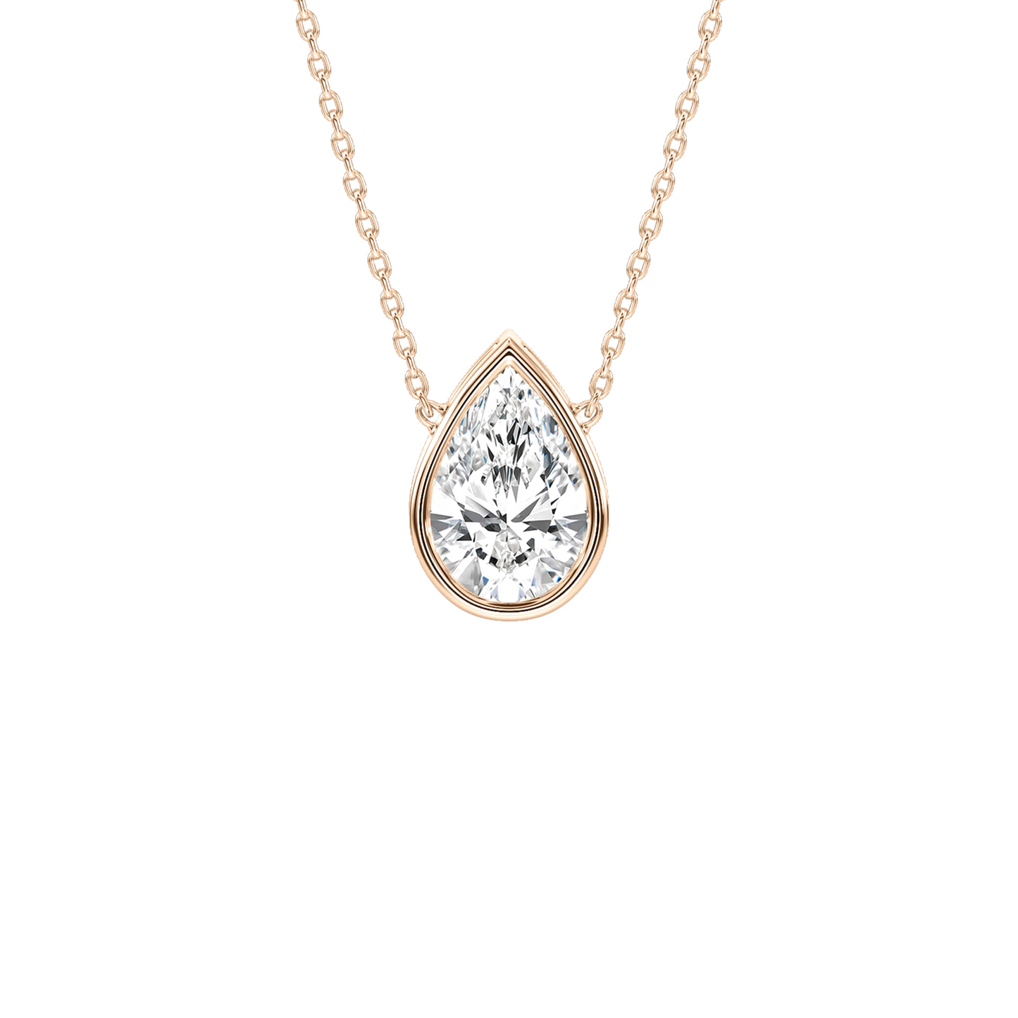 Ioanna – Pear-Cut Bezel Solitaire Pendant