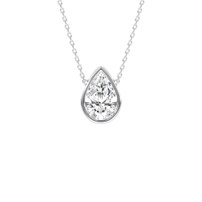 Ioanna – Pear-Cut Bezel Solitaire Pendant