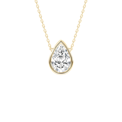 Ioanna – Pear-Cut Bezel Solitaire Pendant