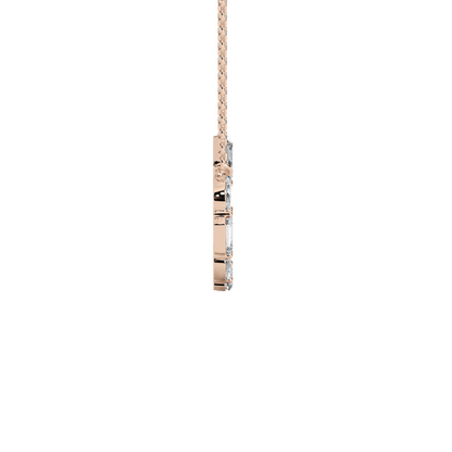 Kari – Alternating Oval and Emerald-Cut Diamond Circle Pendant