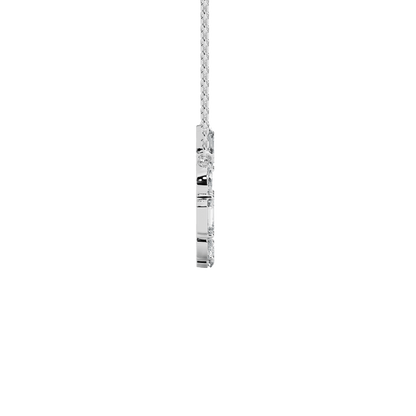 Kari – Alternating Oval and Emerald-Cut Diamond Circle Pendant
