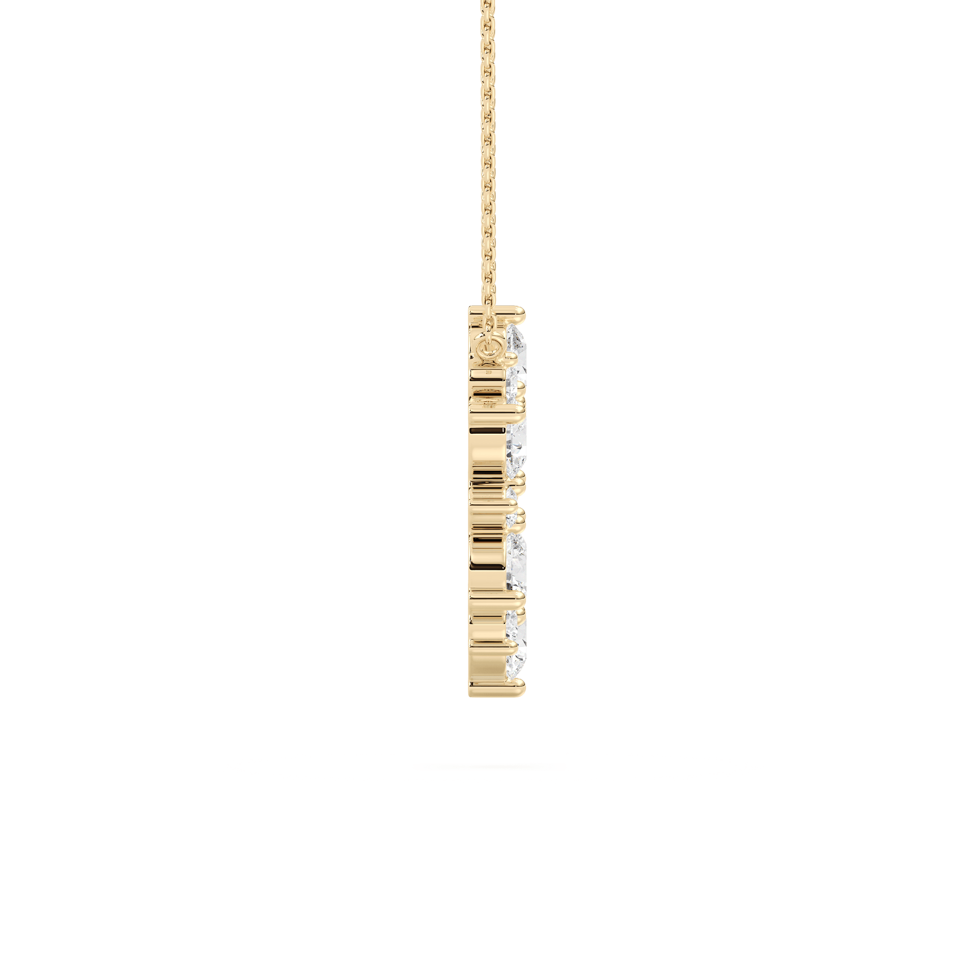 Kira round diamond circle pendant by Carat House Dubai featuring a sparkling diamond pendant on a delicate chain.