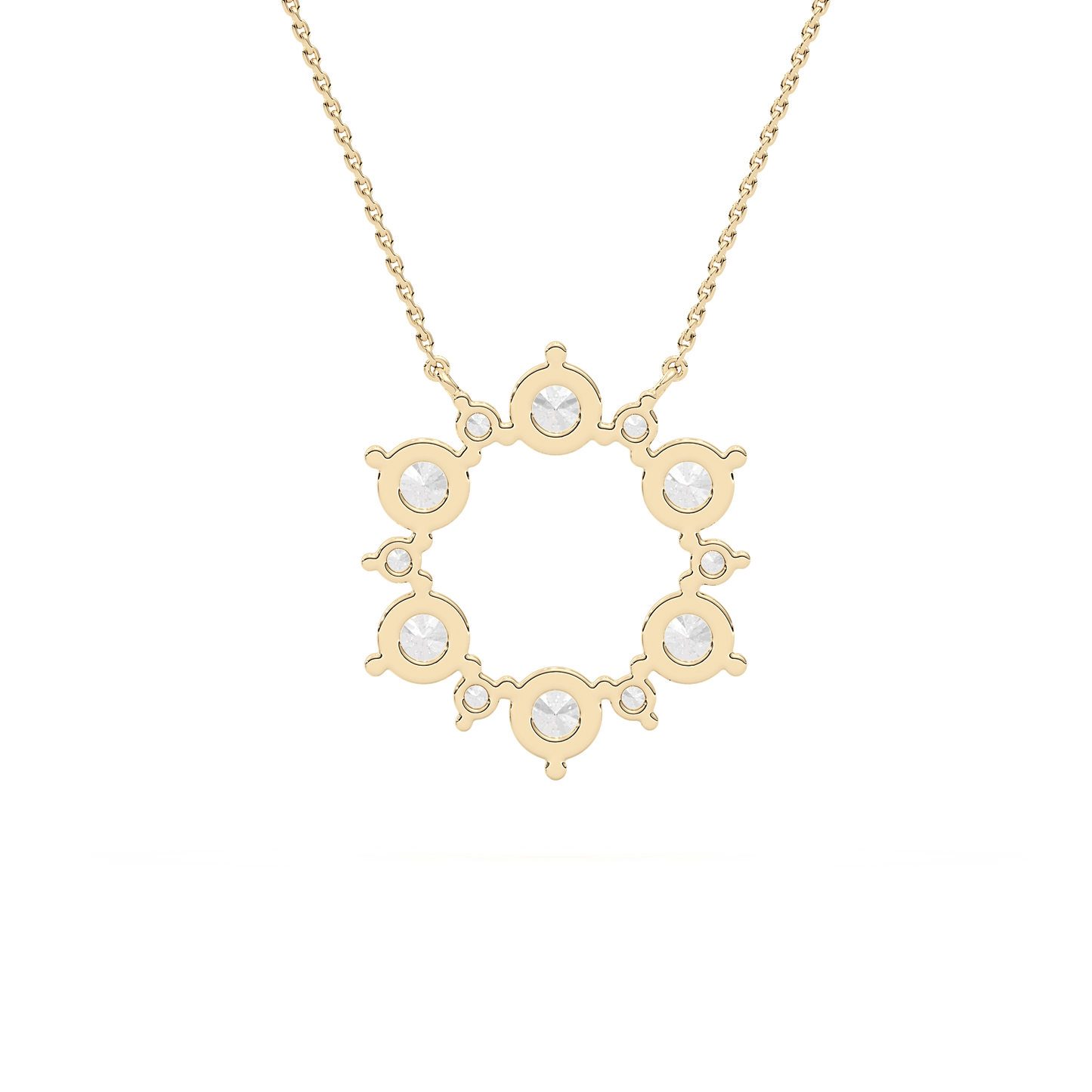 Kira – Round Diamond Circle Pendant