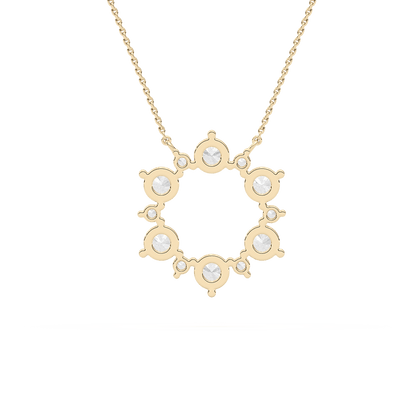 Kira – Round Diamond Circle Pendant