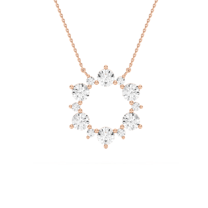 Kira – Round Diamond Circle Pendant