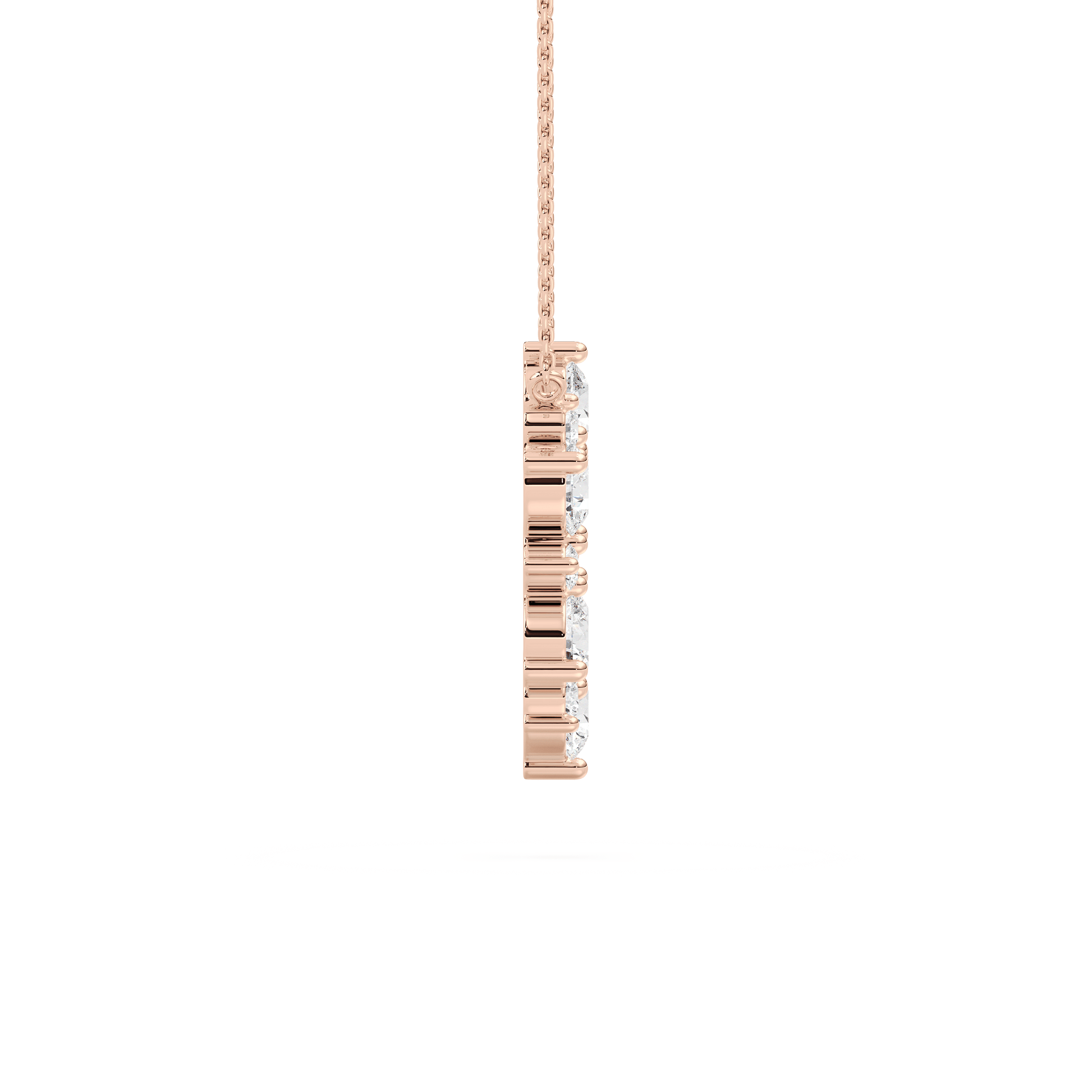 Kira round diamond circle pendant by Carat House Dubai featuring a sparkling diamond design on a silver chain