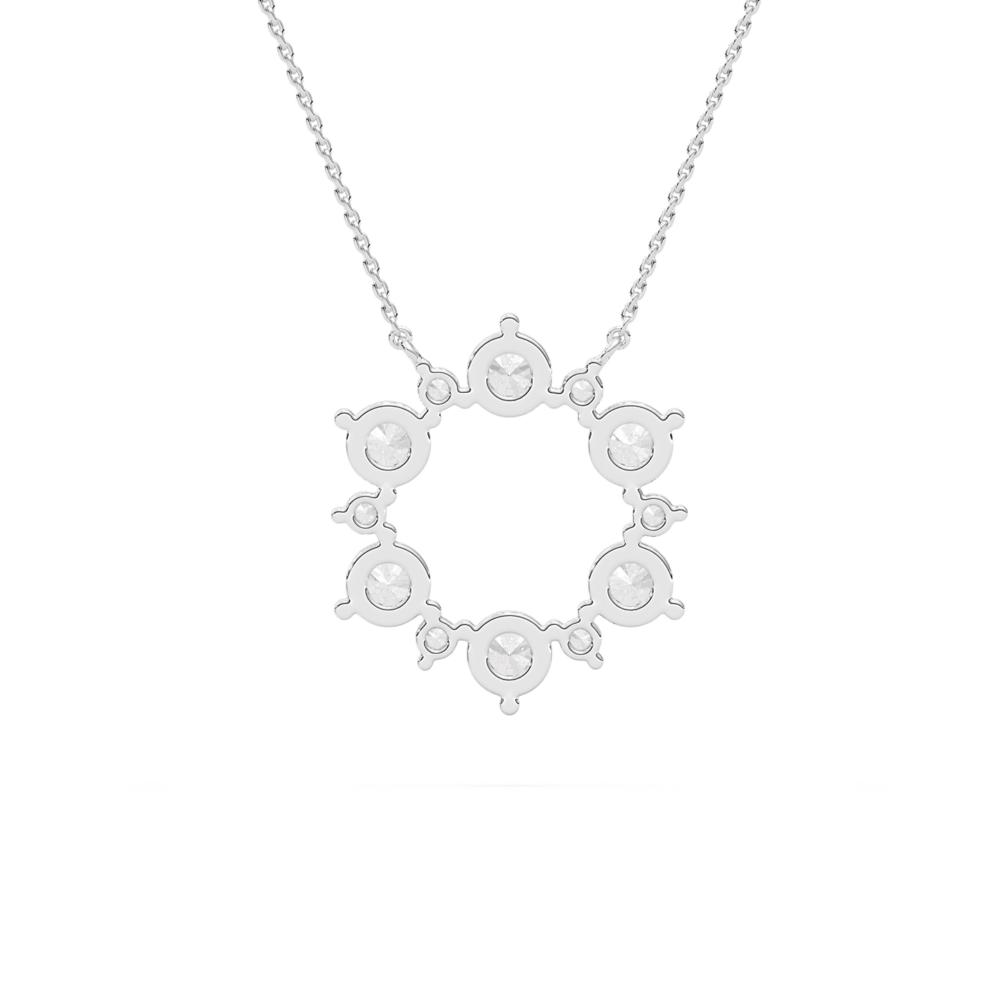 Kira – Round Diamond Circle Pendant