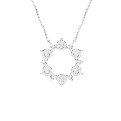 Kira – Round Diamond Circle Pendant