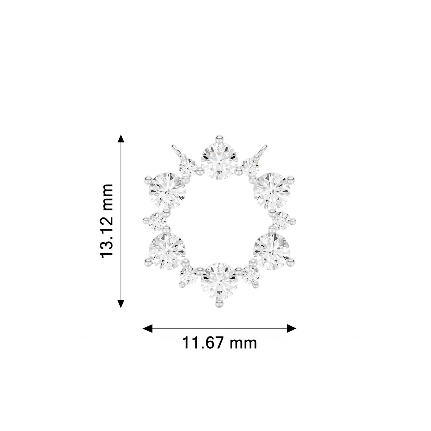 Kira – Round Diamond Circle Pendant