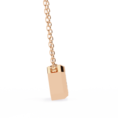 Dana – Bezel-Set Emerald-Cut Diamond Solitaire Pendant